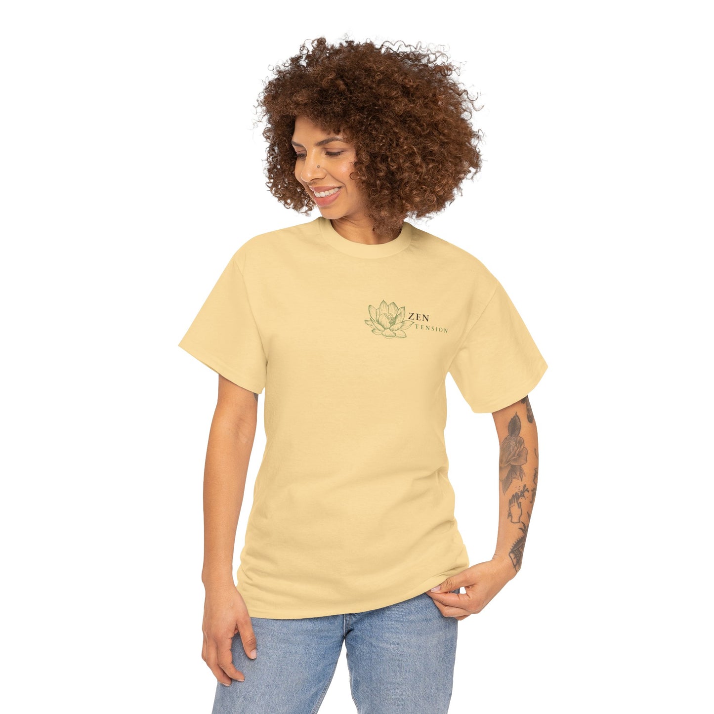 ZenTension Lotus T-Shirt | 100% Cotton T-Shirt