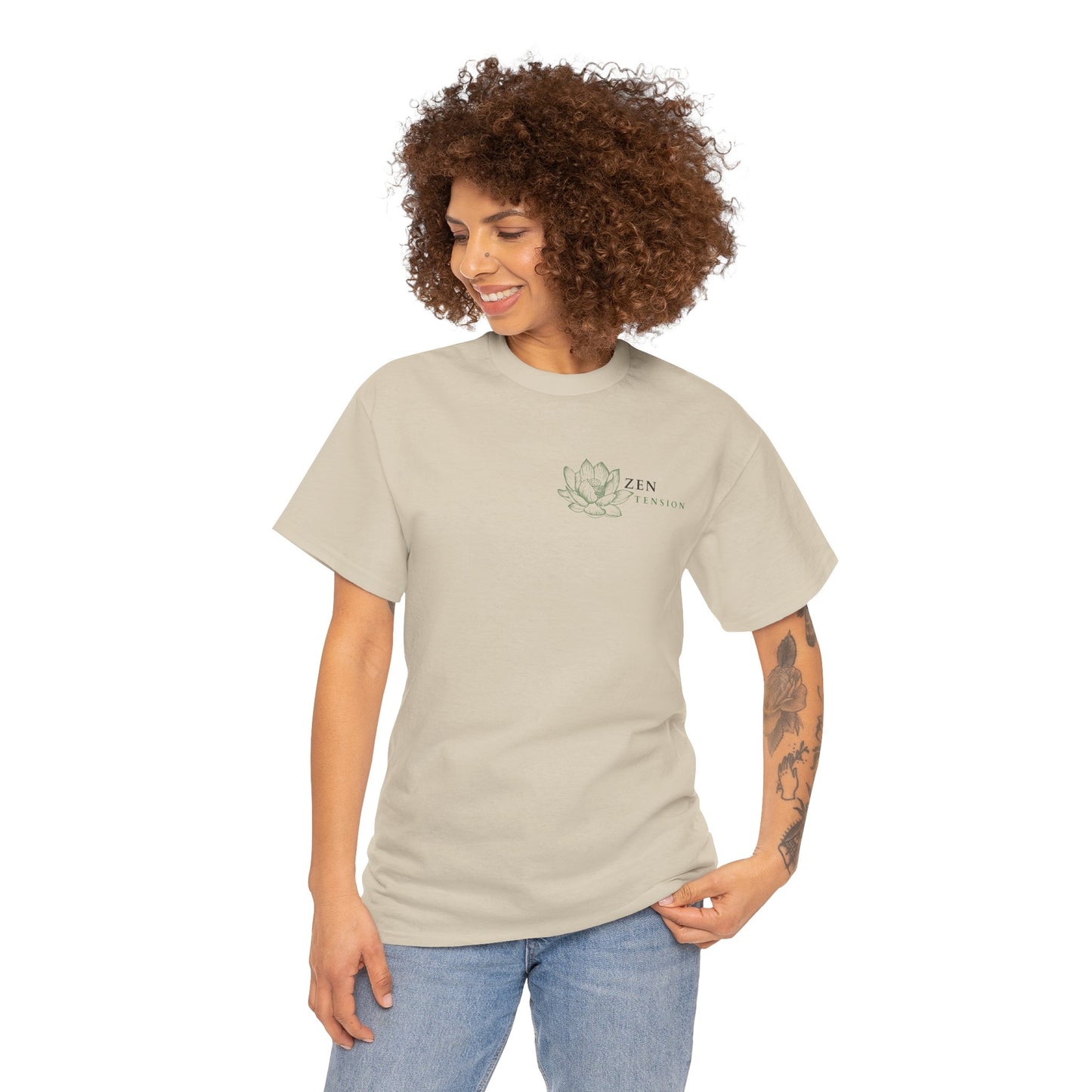 ZenTension Lotus T-Shirt | 100% Cotton T-Shirt