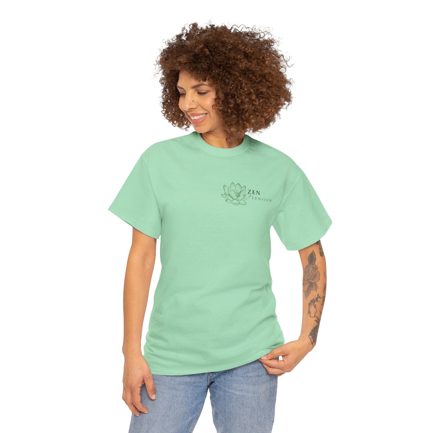 ZenTension Lotus T-Shirt | 100% Cotton T-Shirt