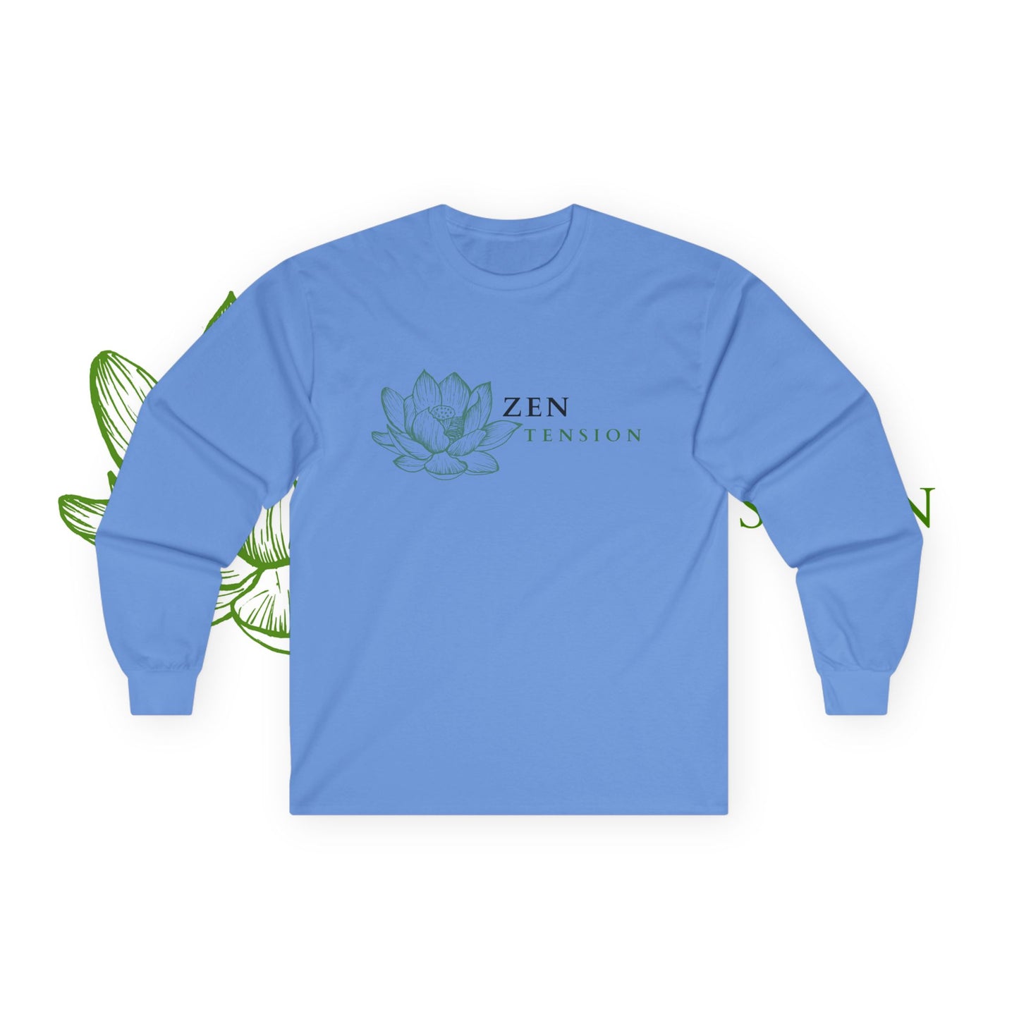 ZenTension Lotus Long Sleeve T-Shirt | 100% Cotton