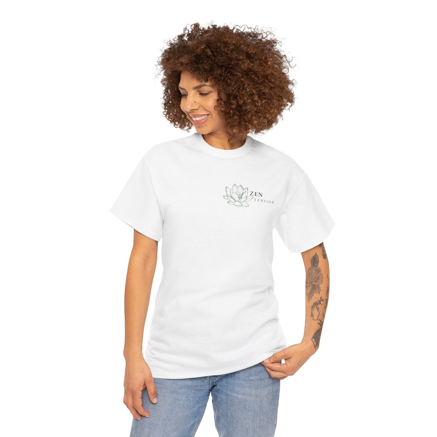 ZenTension Lotus T-Shirt | 100% Cotton T-Shirt