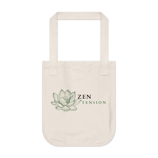 ZenTension Lotus Tote Bag | Organic Cotton Canvas