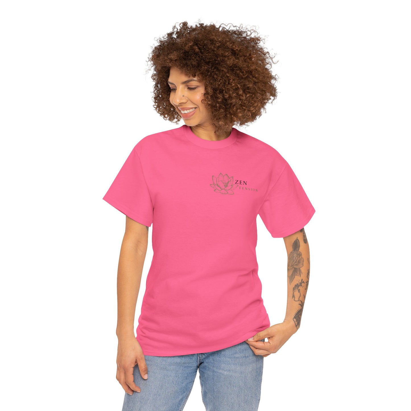 ZenTension Lotus T-Shirt | 100% Cotton T-Shirt